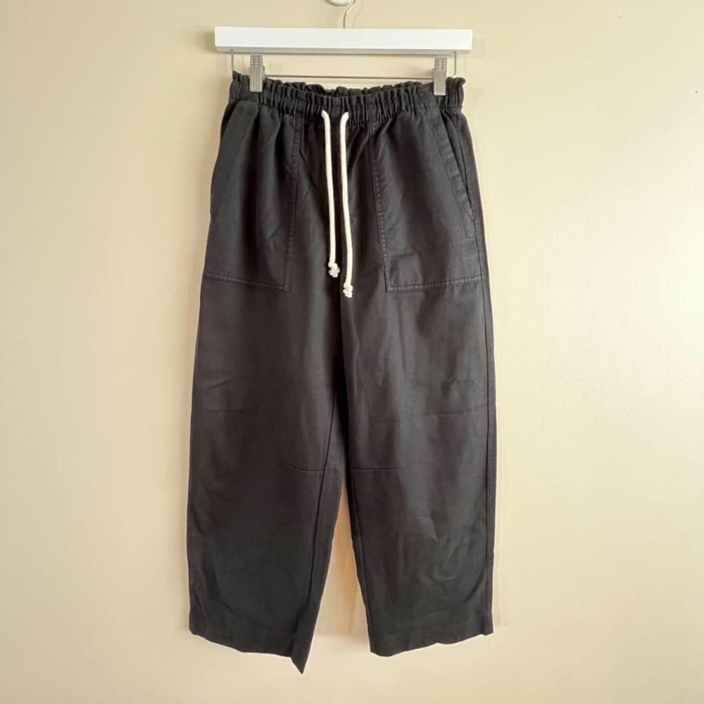 Old Navy Black Straight Leg Drawstring Pants Size XS Comfort Pockets Relaxed
